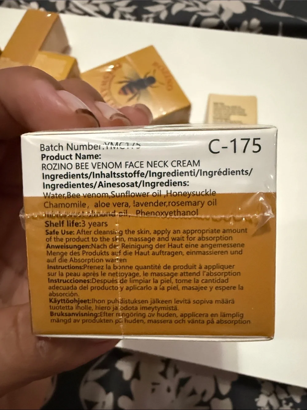 ROZINO Bee Venom Skincare Bundle 10-Piece Set Face Body Hair & Lip Care NWT